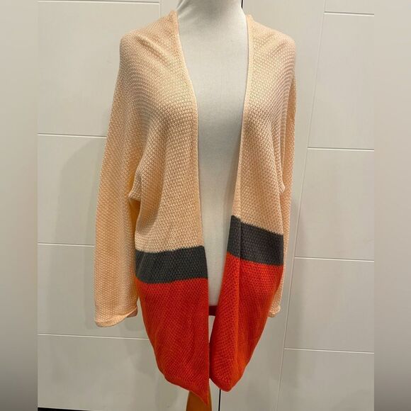 Cream, rust, and gray cardigan small/ medium - Picture 1 of 7